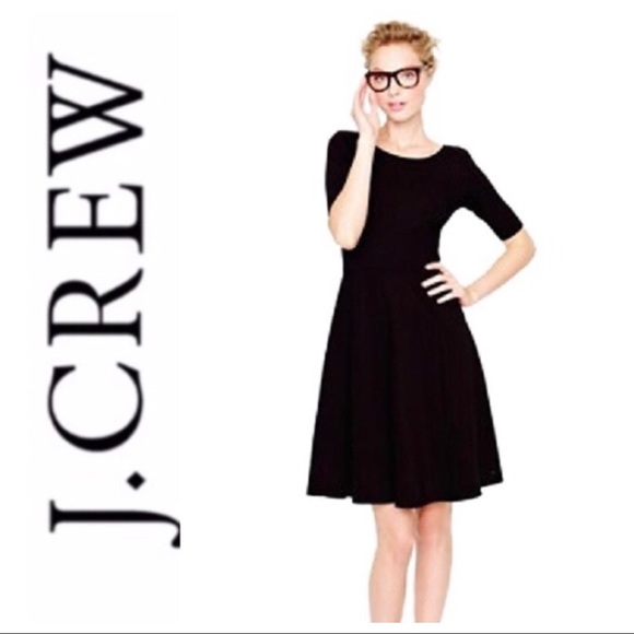 J. Crew Dresses & Skirts - 💕SALE💕 J.Crew Black Flared Ponte Knit Dress